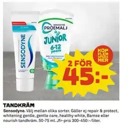 Coop Daglivs TANDKRÄM, SEK 45 erbjuda