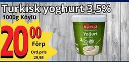 Supergrossen Turkisk yoghurt 3,5%, SEK 1000 erbjuda