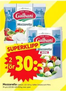 ICA Supermarket MOZZARELLA erbjuda