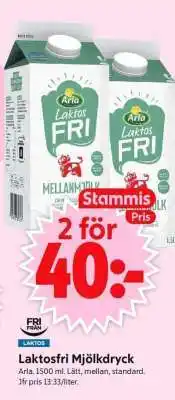 ICA Supermarket LAKTOSFRI MJÖLKDRYCK erbjuda