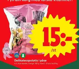 ICA Supermarket Delikatesspotatis i påse erbjuda