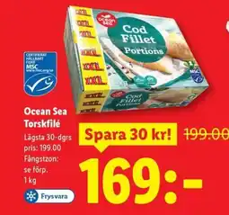 Lidl Ocean Sea Torskfilé erbjuda