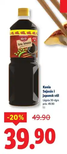 Lidl Kania Sojasȧs i japansk stil erbjuda