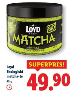 Lidl Loyd Ekologiskt matcha-te erbjuda