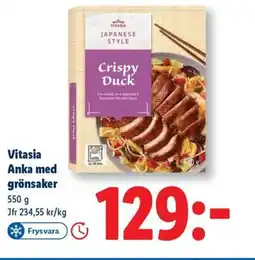 Lidl Vitasia Anka med grönsaker erbjuda