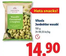 Lidl Vitasia Jordnötter wasabi erbjuda