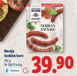 Lidl Nostja Serbisk korv erbjuda