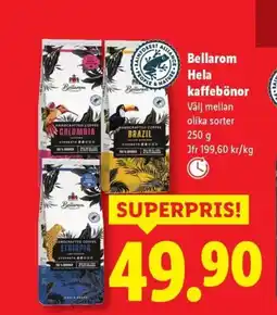 Lidl Bellarom Hela kaffebönor erbjuda