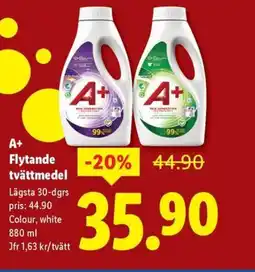 Lidl A+ Flytande tvättmedel erbjuda