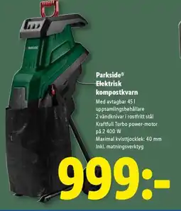 Lidl Parkside® Elektrisk kompostkvarn erbjuda