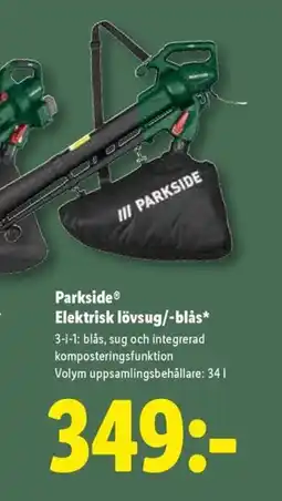 Lidl Parkside® Elektrisk lövsug/-blås erbjuda