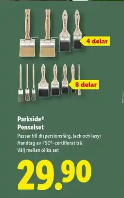 Lidl Parkside Penselset erbjuda
