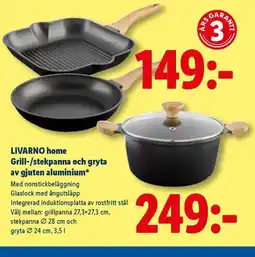 Lidl LIVARNO HOME Grill-/stekpanna och gryta av gjuten aluminium erbjuda
