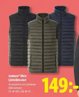Lidl Esmara® Men Lättviktsväst erbjuda
