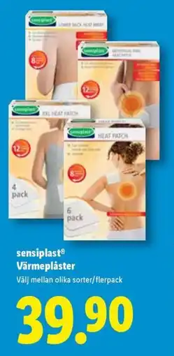 Lidl Sensiplast Värmeplåster erbjuda