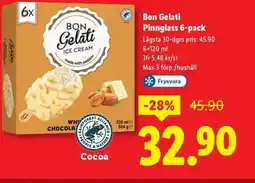 Lidl Bon Gelati Pinnglass 6-pack erbjuda
