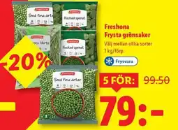 Lidl Freshona Frysta grönsaker erbjuda