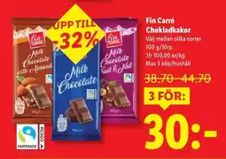 Lidl Fin Carré Chokladkakor erbjuda