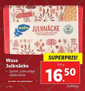Lidl Wasa Julknäcke erbjuda