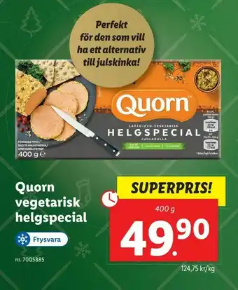 Quorn vegetarisk helgspecial