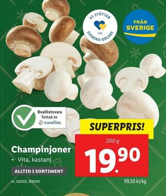 Lidl Champinjoner erbjuda