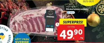 Färska tunna revben