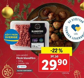 Lidl Färsk blandfärs erbjuda