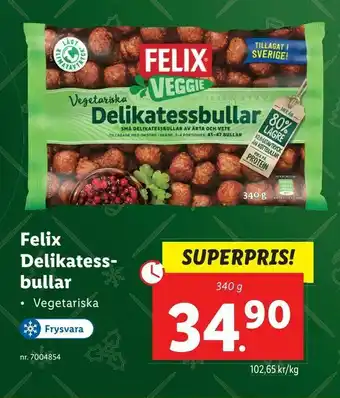 Lidl Felix Delikatessbullar erbjuda