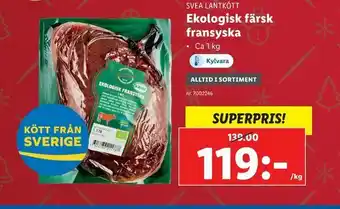 Lidl Ekologisk färsk fransyska erbjuda
