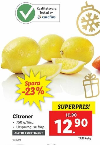 Lidl Citroner erbjuda