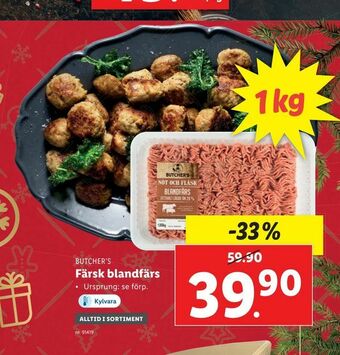 Lidl Färsk blandfärs erbjuda