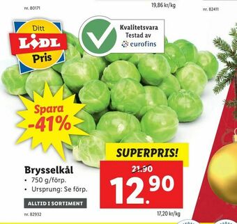 Lidl Brysselkål erbjuda