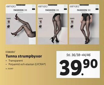 Lidl Tunna strumpbyxor erbjuda