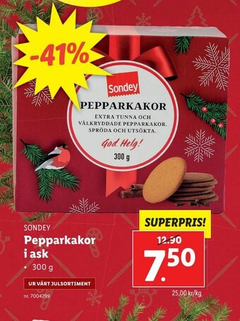 Lidl Pepparkakor i ask erbjuda