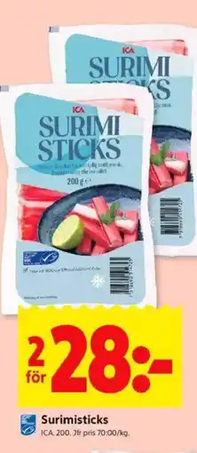 ICA Kvantum ICA Surimisticks erbjuda