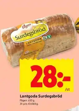 ICA Kvantum Pågen Lantgoda Surdegsbröd erbjuda