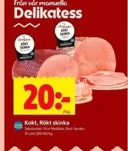 ICA Kvantum Jakobsdals Kokt, Rökt skinka erbjuda
