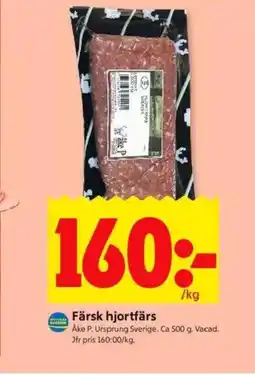 ICA Kvantum Färsk hjortfärs erbjuda