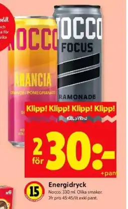 ICA Kvantum NOCCO Energidryck erbjuda