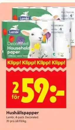 ICA Kvantum Lambi Hushållspapper erbjuda