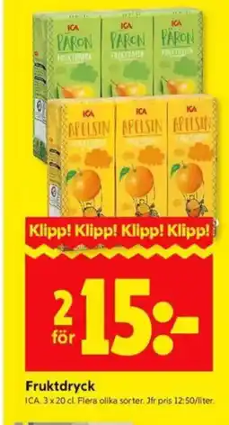 ICA Kvantum ICA Fruktdryck erbjuda