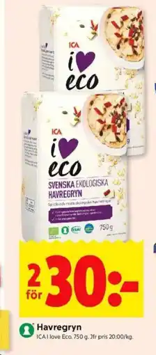 ICA Kvantum ICA Havregryn erbjuda