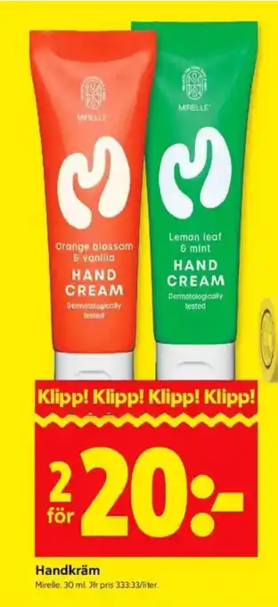 ICA Kvantum MIRELLE Handkräm erbjuda
