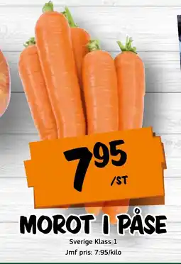 Bazaar Food market Morot i påse erbjuda