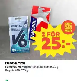 Coop Tuggummi Stimorol/V6 erbjuda