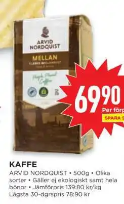 Willys KAFFE ARVID NORDQUIST erbjuda
