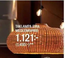 Mio TAKLAMPA EIRA, Medlemspris erbjuda