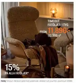 Mio 15% PÅ ALLA FÅTÖLJER erbjuda