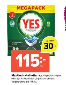 Coop Extra Maskindisktabletter, SEK 115 erbjuda