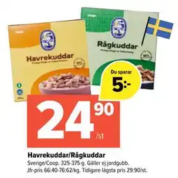 Coop Extra Havrekuddar/Rågkuddar, SEK 24.9 erbjuda